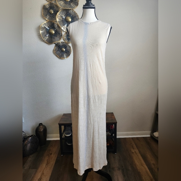 ATM Anthony Thomas Melillo Spray Paint Slub Cotton Maxi Dress Size XS - Picture 1 of 13